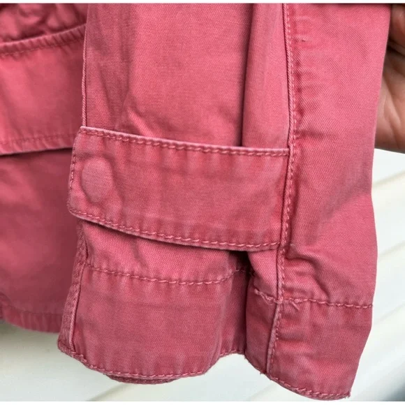 Madewell Dusty Rose/Brick Prosper Utility Jacket, Adjustable Waist, Pockets, L - Picture 5 of 10